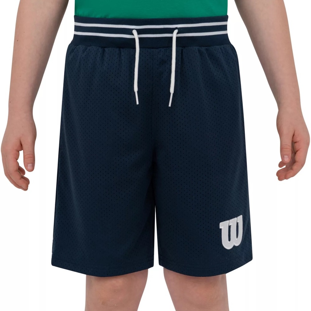 Wilson Boys' Open-Hole Mesh Shorts, Navy, NWT